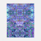Abstract psychedelisch Paarse marmerpatroon Fleece Deken (Voorkant)