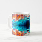 Abstract psychedelisch patroon koffiemok (Voorkant links)