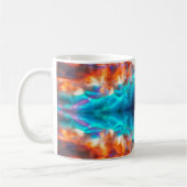 Abstract psychedelisch patroon koffiemok (Links)