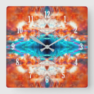Abstract psychedelisch patroon vierkante klok