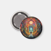 Abstract psychedelisch portaal magneet (Voorkant / Achterkant)