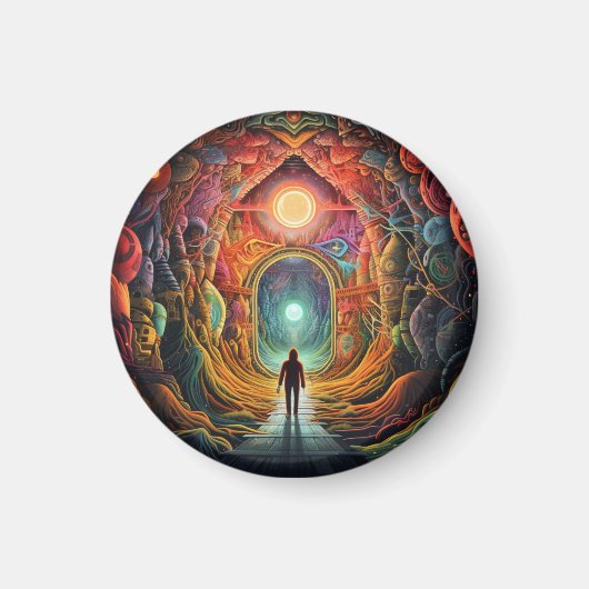Abstract psychedelisch portaal magneet (Voorkant)
