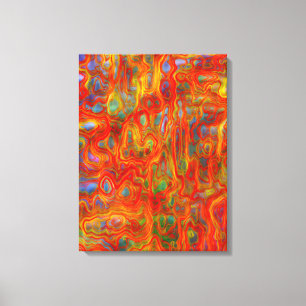 Abstract psychedelische kleurrijke vloeistofschild canvas afdruk