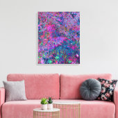 Abstract psychedelische regenboogkleuren bladtuin canvas afdruk (Insitu (Woonkamer))
