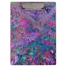 Abstract psychedelische regenboogkleuren bladtuin klembord
