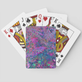 Abstract psychedelische regenboogkleuren bladtuin pokerkaarten