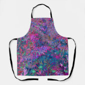 Abstract psychedelische regenboogkleuren bladtuin schort (Voorkant)