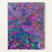 Abstract psychedelische regenboogkleuren gebladert planner (Achterkant)