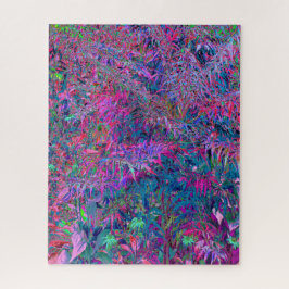 Abstract psychedelische regenboogkleuren loof tuin legpuzzel