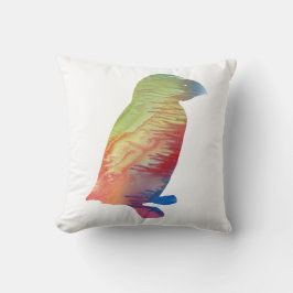 Abstract Puffin silhouette Kussen