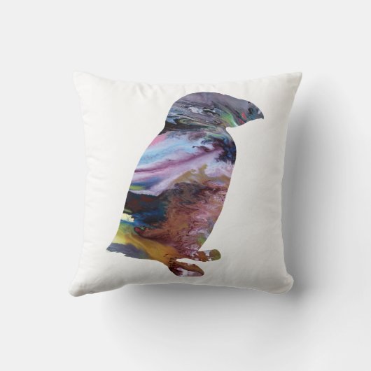 Abstract Puffin silhouette Kussen (Achterkant)