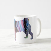 Abstract Pug silhouet Koffiemok (Voorkant rechts)