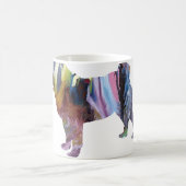 Abstract Pug silhouet Koffiemok (Center)