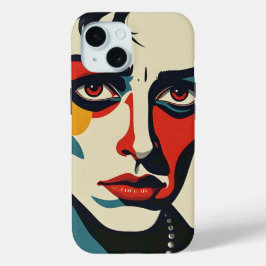 Abstract Punk portret iPhone 15 Case