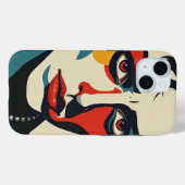 Abstract Punk portret Case-Mate iPhone Case (Achterkant (horizontaal))