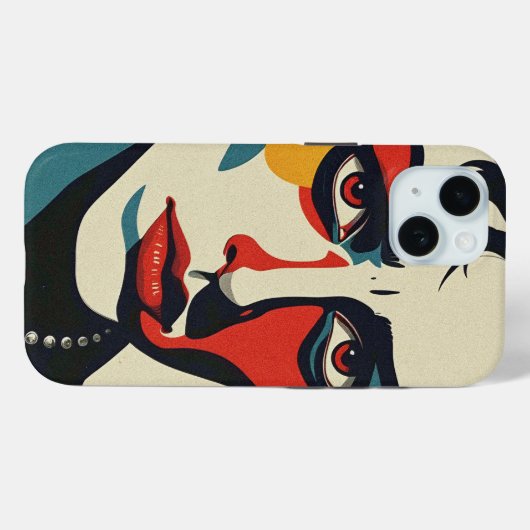 Abstract Punk portret Case-Mate iPhone Case (Achterkant (horizontaal))