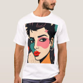 Abstract Punk portret T-shirt (Voorkant)