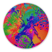 Abstract Punk rotsontwerp Keramische Knop (Voorkant)
