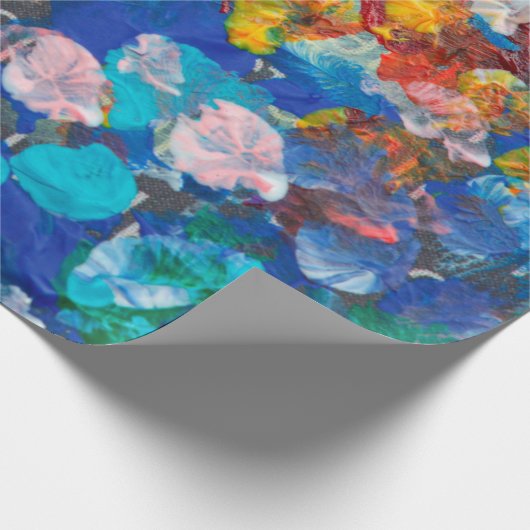 Abstract punt uitstrijkstreep acryl en waterc cadeaupapier (Hoek)