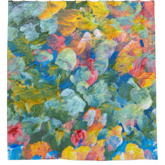 Abstract punt uitstrijkstreep acryl en waterc douchegordijn