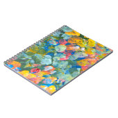 Abstract punt uitstrijkstreep acryl en waterc notitieboek (Linkerzijde)