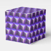 Abstract Purple Cube Block Pattern Bedankdoosjes (Voorkant Zijde)