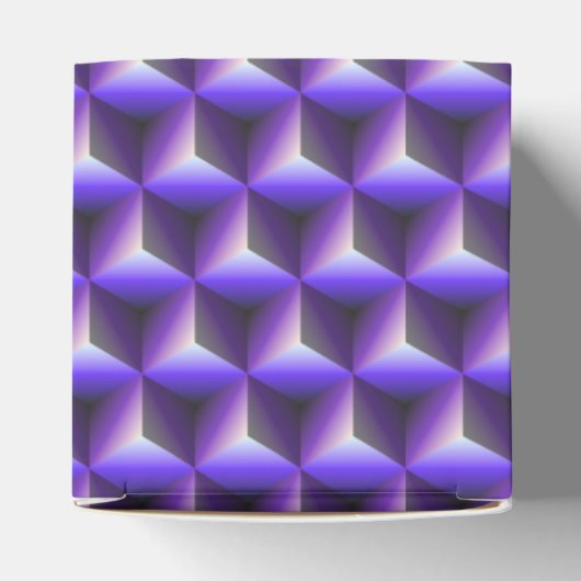 Abstract Purple Cube Block Pattern Bedankdoosjes (Bovenkant)