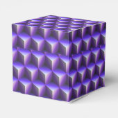 Abstract Purple Cube Block Pattern Bedankdoosjes (Achterkant)