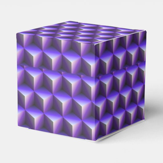 Abstract Purple Cube Block Pattern Bedankdoosjes (Achterkant)