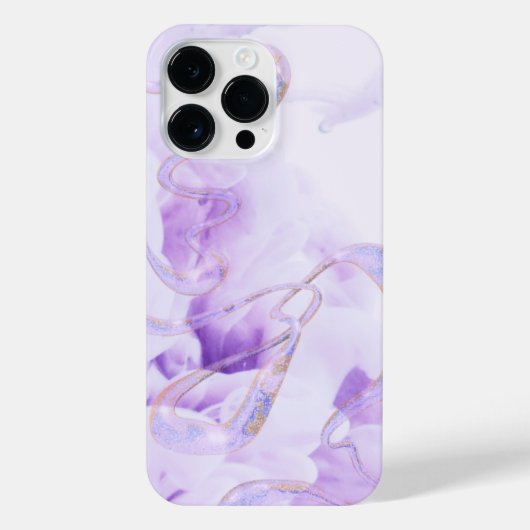 Abstract Purple Fluid Pattern iPhone 14 Pro Max Co Hoesje (Achterkant)