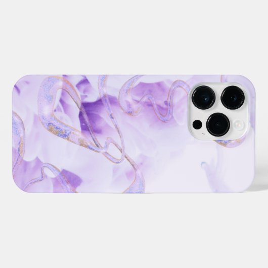 Abstract Purple Fluid Pattern iPhone 14 Pro Max Co Hoesje (Achterkant horizontaal)