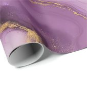 Abstract Purple Marble Cadeaupapier (Rol Hoek)