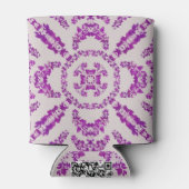 Abstract Purple Orchid Flower Design Pattern Art Blikjeskoeler (Achterkant)