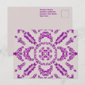 Abstract Purple Orchid Flower Design Pattern Art Briefkaart (Voorkant / Achterkant)