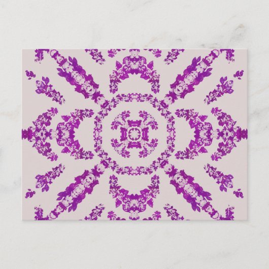 Abstract Purple Orchid Flower Design Pattern Art Briefkaart (Voorkant)