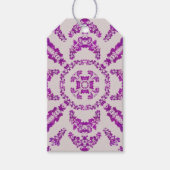 Abstract Purple Orchid Flower Design Pattern Art Cadeaulabel (Voorkant)