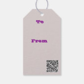 Abstract Purple Orchid Flower Design Pattern Art Cadeaulabel (Achterkant)