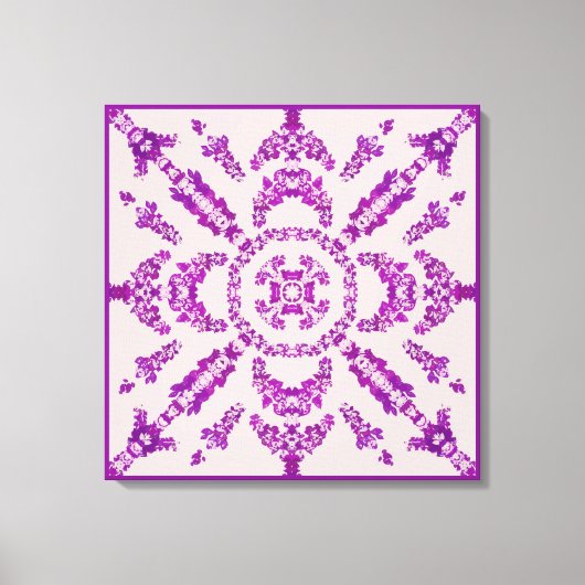 Abstract Purple Orchid Flower Design Pattern Art Canvas Afdruk (Voorkant)