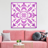 Abstract Purple Orchid Flower Design Pattern Art Canvas Afdruk (Insitu (Woonkamer))