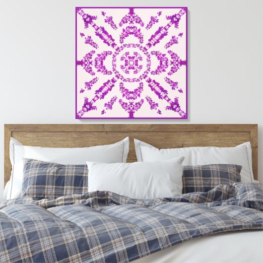 Abstract Purple Orchid Flower Design Pattern Art Canvas Afdruk (Insitu (Slaapkamer))