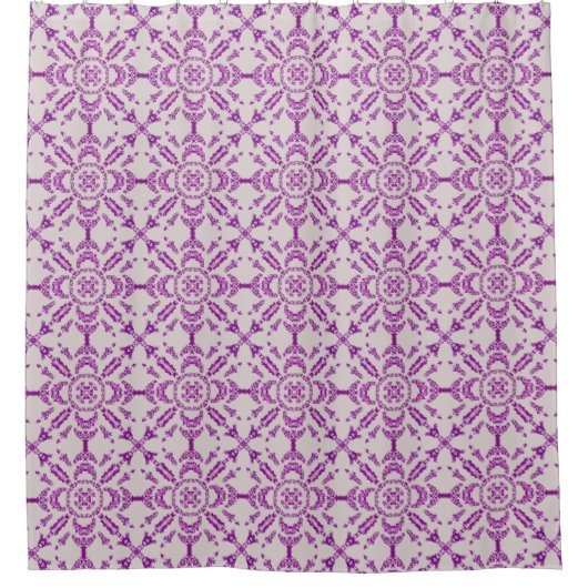 Abstract Purple Orchid Flower Design Pattern Art Douchegordijn (Voorkant)