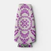 Abstract Purple Orchid Flower Design Pattern Art  Flesjeskoeler (Voorkant)