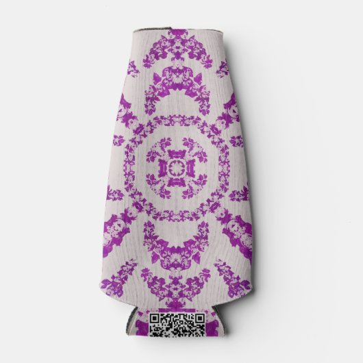 Abstract Purple Orchid Flower Design Pattern Art  Flesjeskoeler (Voorkant)