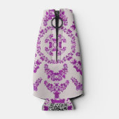 Abstract Purple Orchid Flower Design Pattern Art  Flesjeskoeler (Achterkant)