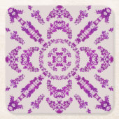 Abstract Purple Orchid Flower Design Pattern Art Kartonnen Onderzetters (Voorkant)