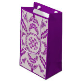 Abstract Purple Orchid Flower Design Pattern Art  Klein Cadeauzakje (Achterkant Gekanteld)