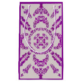 Abstract Purple Orchid Flower Design Pattern Art  Klein Cadeauzakje (Voorkant)