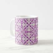 Abstract Purple Orchid Flower Design Pattern Art Koffiemok (Voorkant links)
