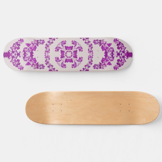 Abstract Purple Orchid Flower Design Pattern Art Persoonlijk Skateboard (Horizontaal)