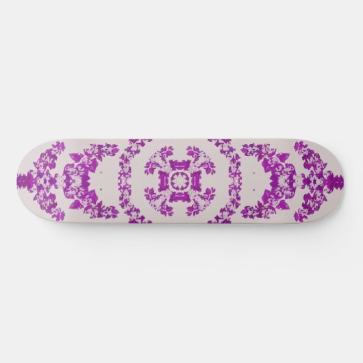 Abstract Purple Orchid Flower Design Pattern Art Persoonlijk Skateboard (Horizontaal)